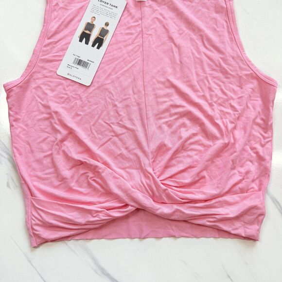 NWT Alo Yoga Cover Tank Twist Front Soft Cropped Sleeveless Athletic Pink Top S - Picture 4 of 10